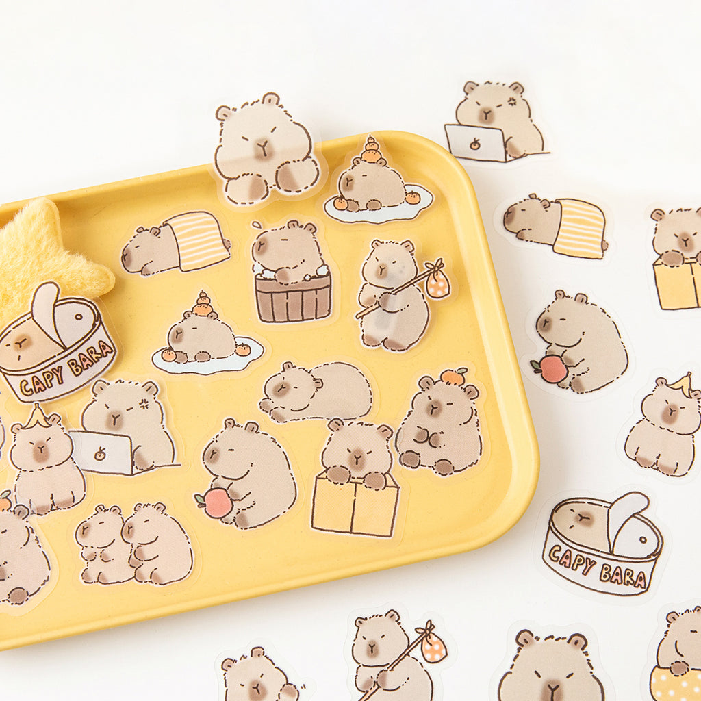30 Pcs Cute Animal PET Stickers SYYNT