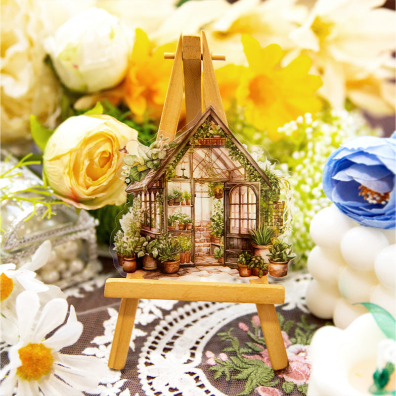 10pcs PET House Stickers WXXW