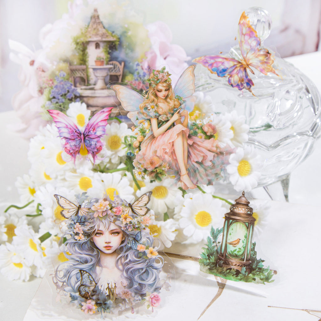 30 Pcs Flowers Fairy PET Stickers HYSZ