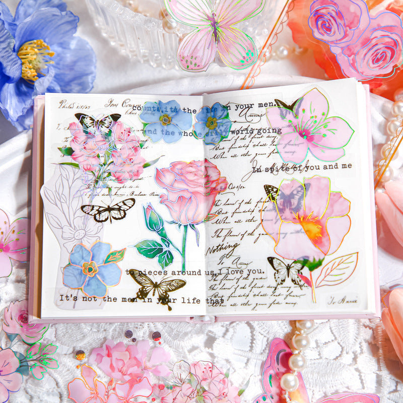 40pcs Flower PET Stickers HZYX