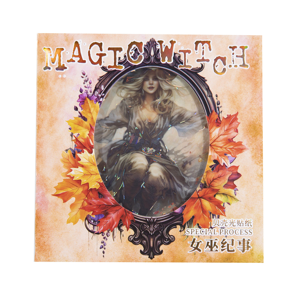 5 Pcs Witch PET Stickers MFNW