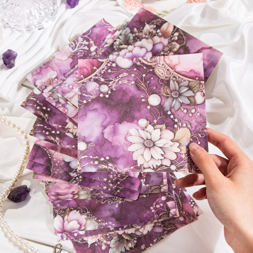 30 Pcs Flowers Scrapbook Paper BSLM