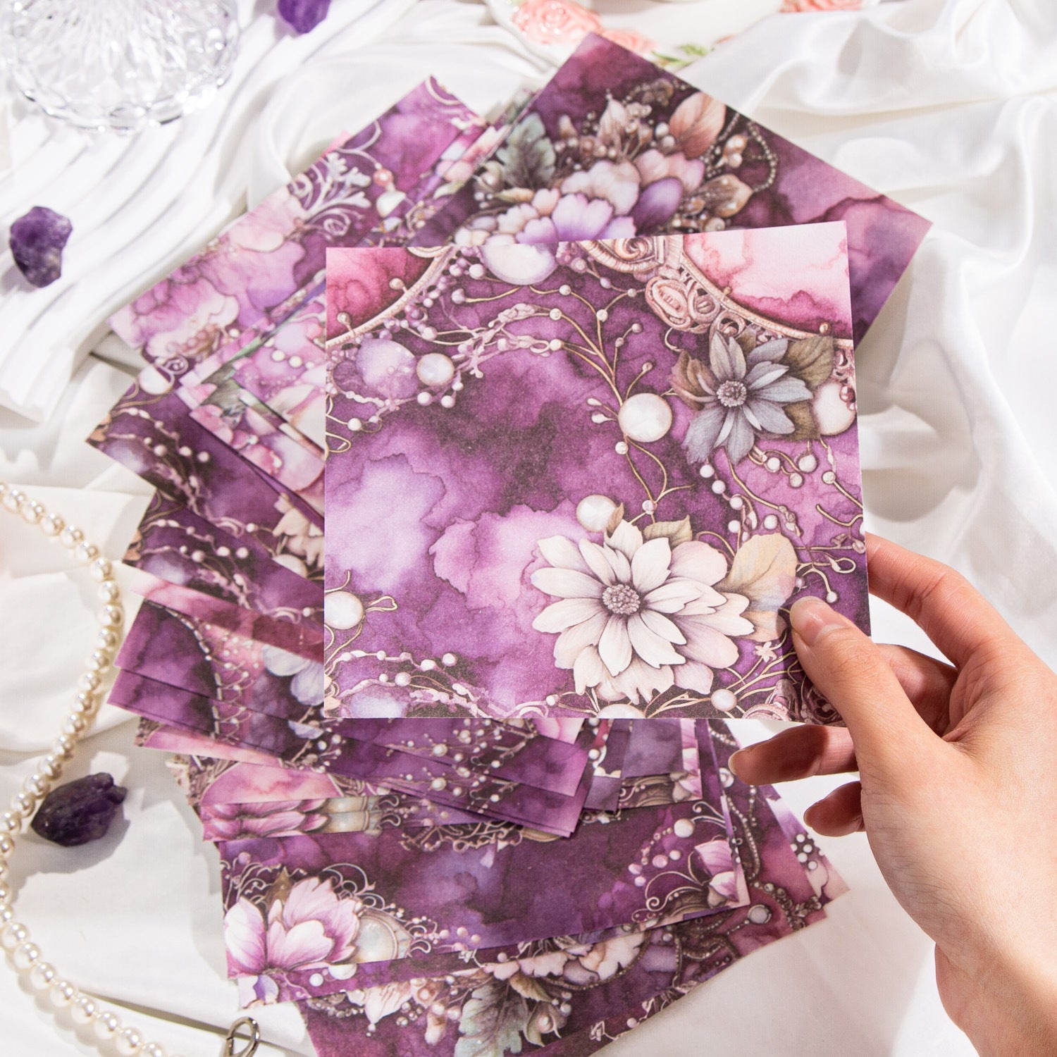 30 Pcs Flowers Scrapbook Paper BSLM