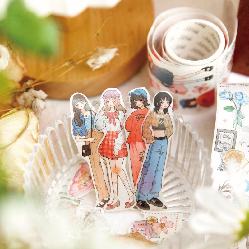 1 Roll Fashion Girl Washi Tape LMSG
