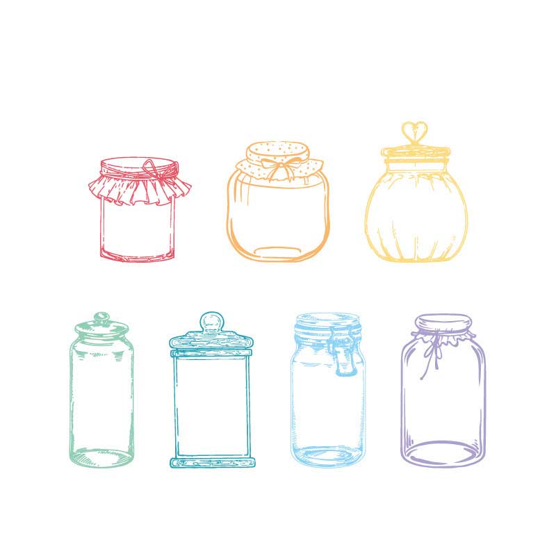 Rainbow Color Bottle Stickers