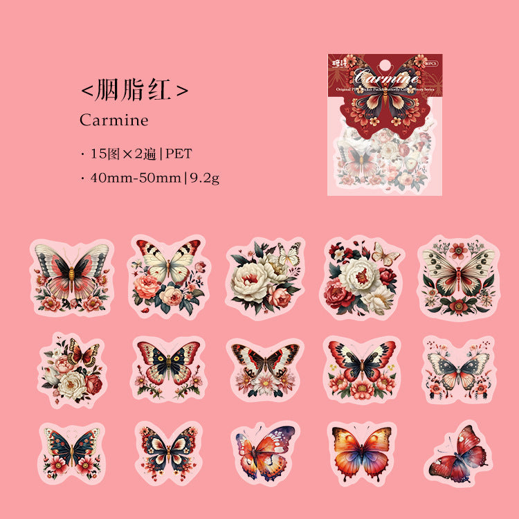 30PCS Butterfly PET Stickers HDPT