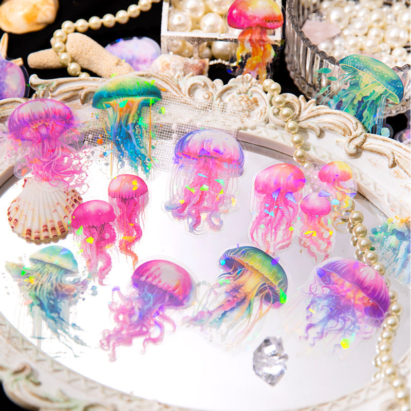 20pcs PET Jellyfish Stickers SMHX