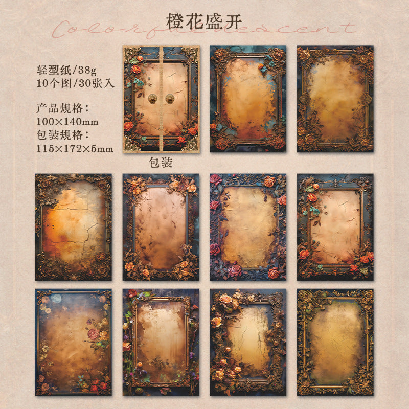 30 Pcs Vintage Scrapbook Paper HSJL