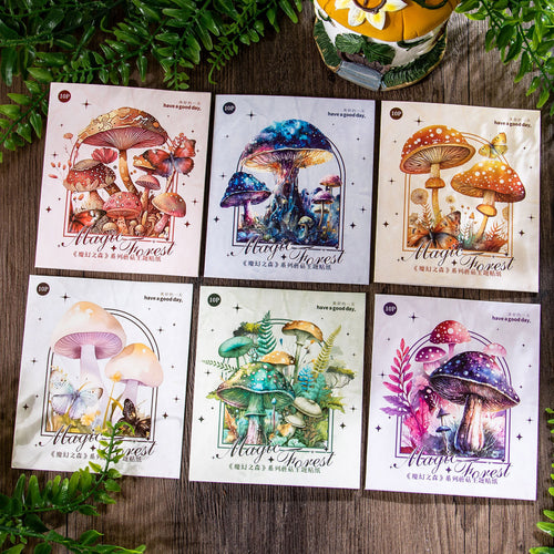 10pcs PET Mushroon Stickers MHZS