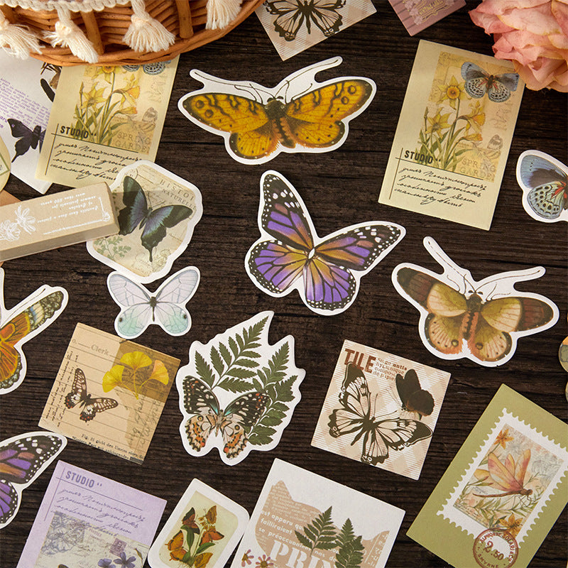 100pcs Vintage Scrapbook Supplies Kit DYMZ