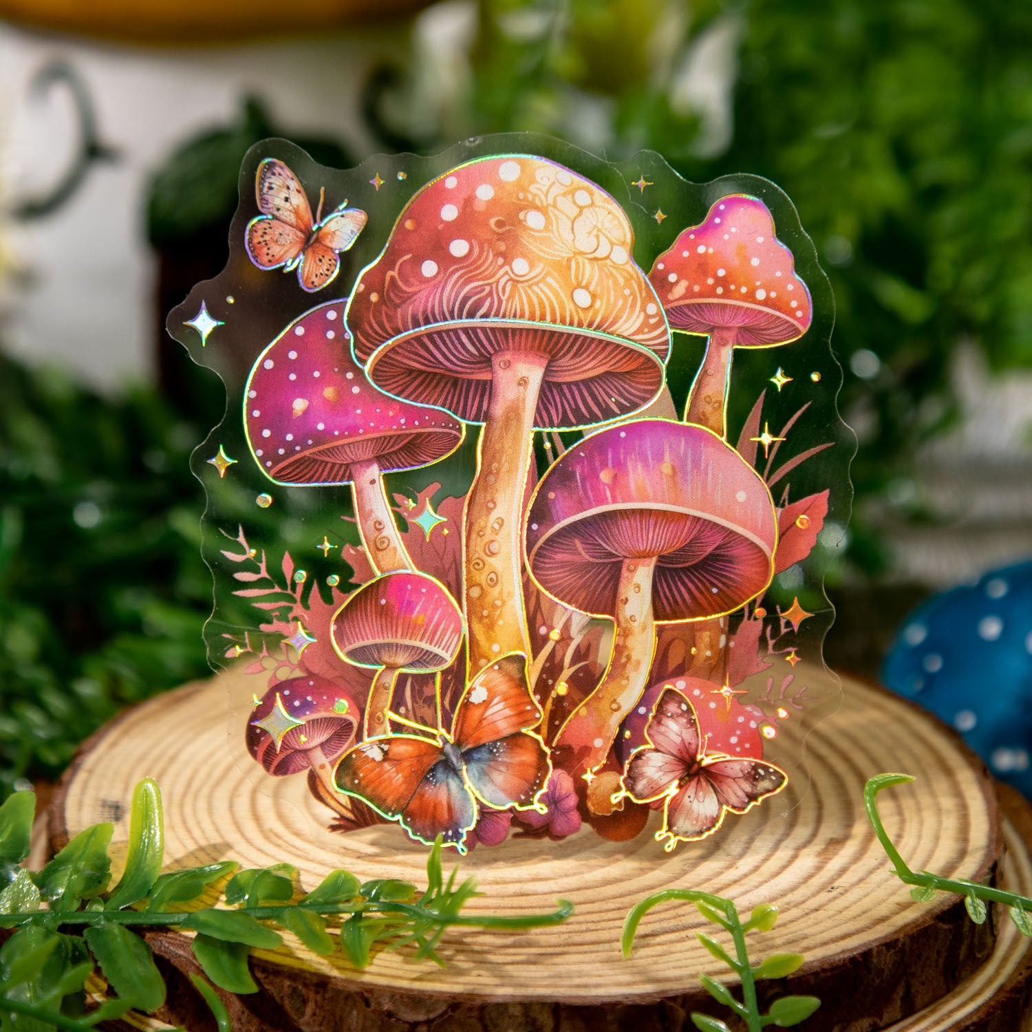 10pcs PET Mushroon Stickers MHZS