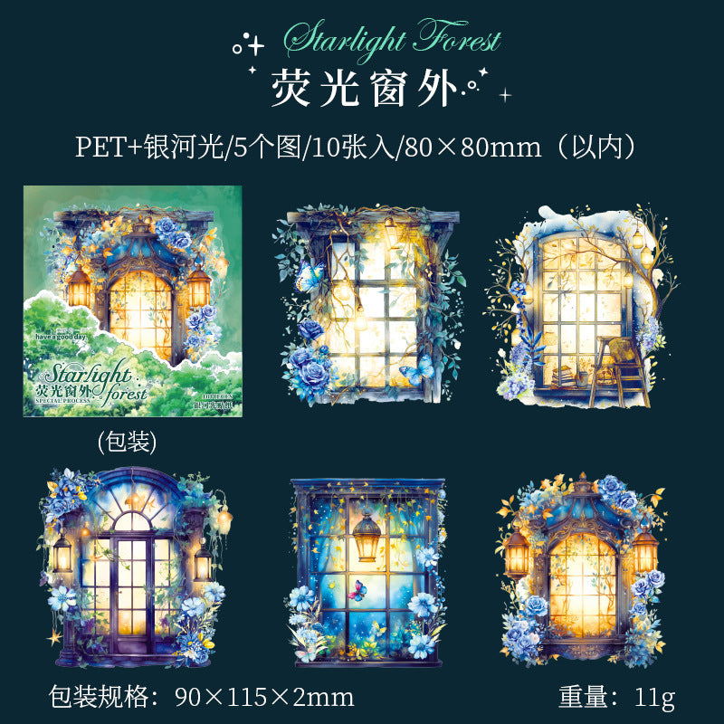 10 Pcs Forest PET Stickers XGSL