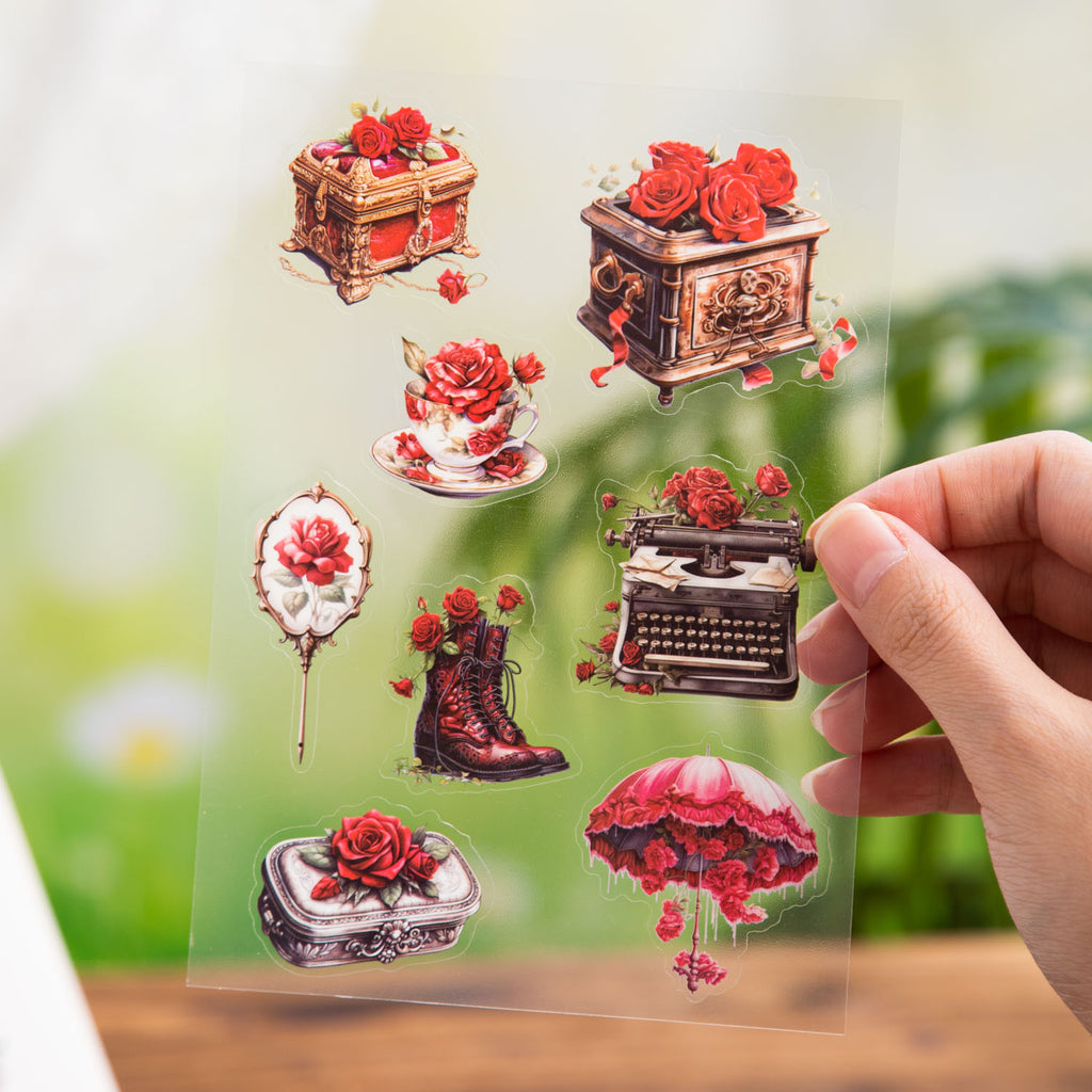 20 sheets PET Flower Stickers SFDHY