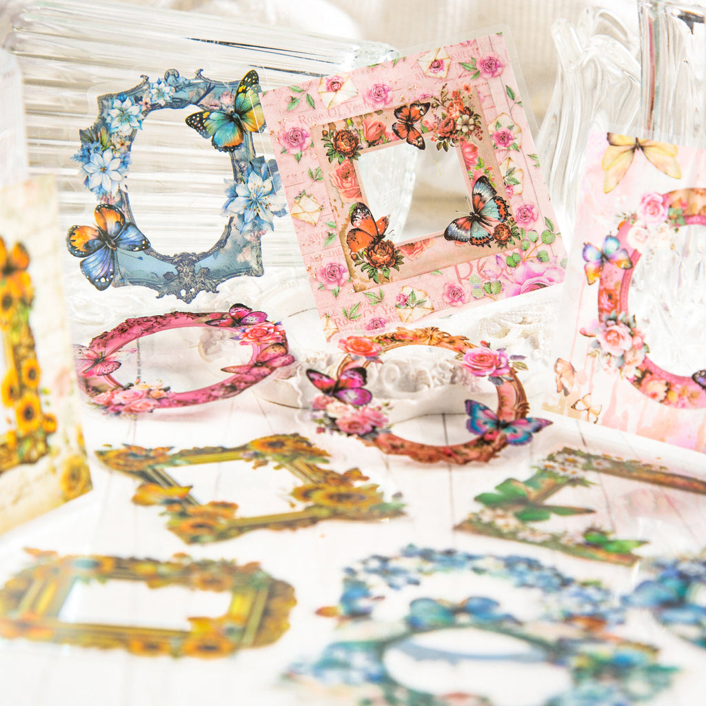 30pcs PET Butterfly Frame Stickers JZDL