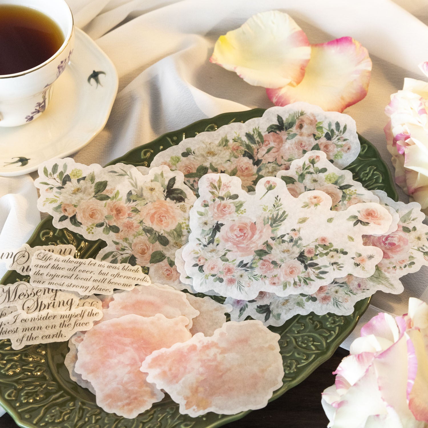 15 Pcs Flower Washi Stickers CSMM