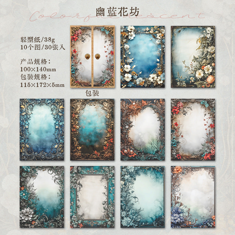 30 Pcs Vintage Scrapbook Paper HSJL
