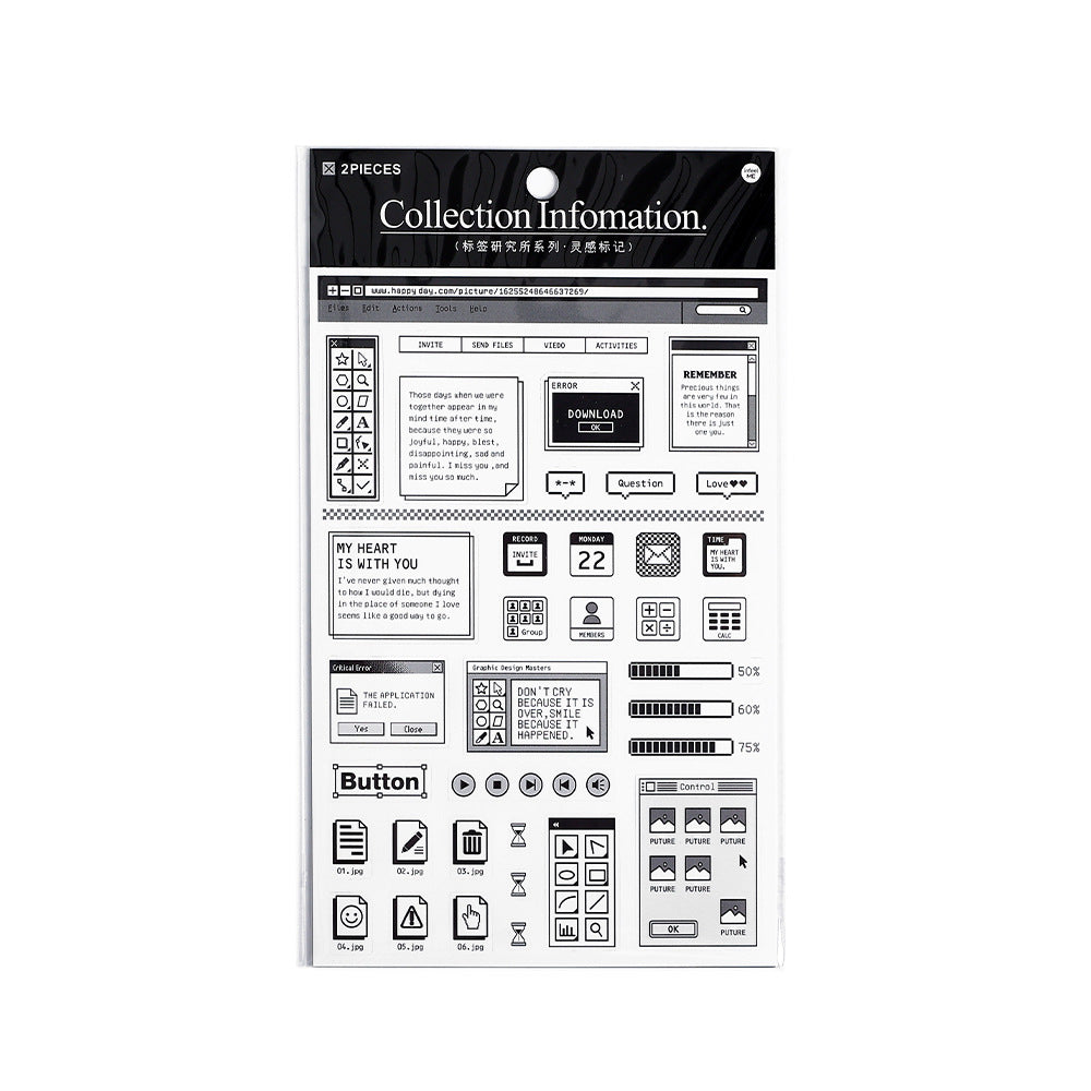 2 Sheets Lable Stickers BQYS