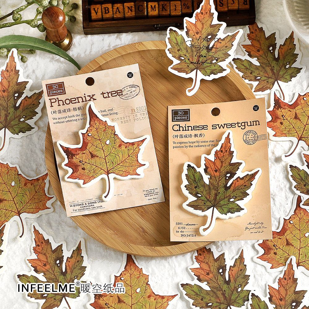 30 Pcs Leaf Notepad YLCS