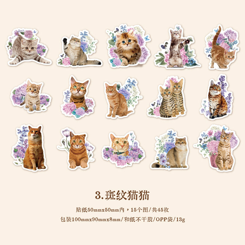 50PCS Cat Washi Stickers MMSJ