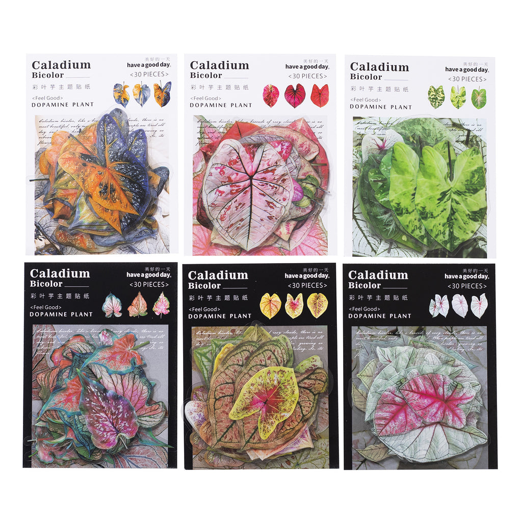 30pcs PET Leaf Stickers FZSY