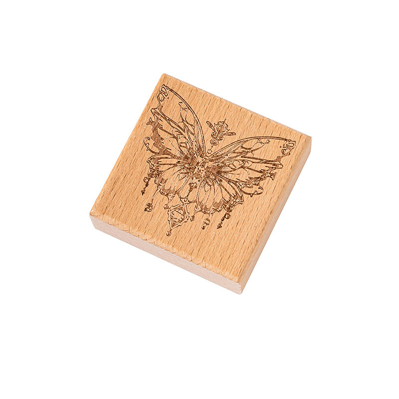 1 Pc Butterfly Wood Stamp WJDP