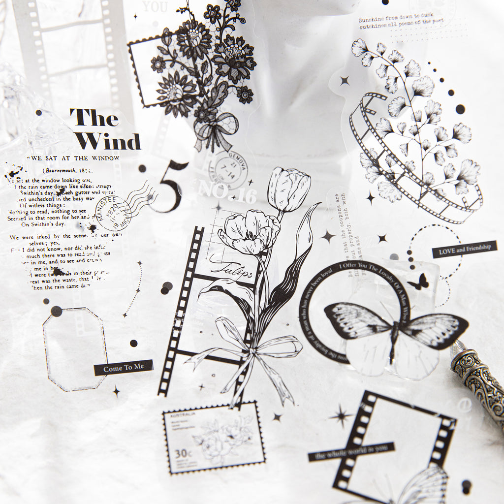 10 Pcs Junk Journal PET Stickers JPHYL
