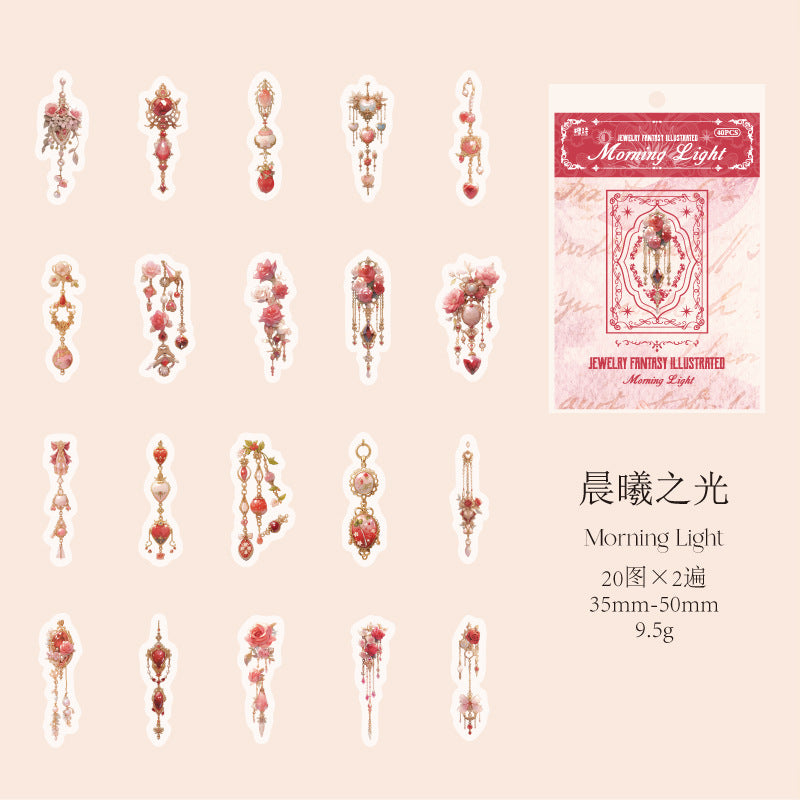 40pcs PET Jewellery Stickers ZBHXT