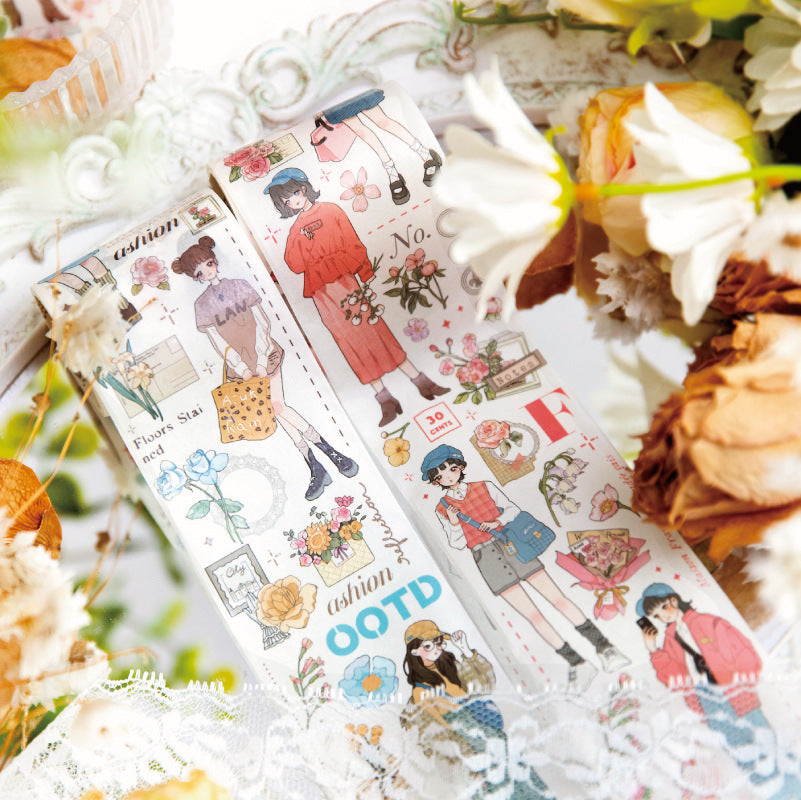 1 Roll Fashion Girl Washi Tape LMSG
