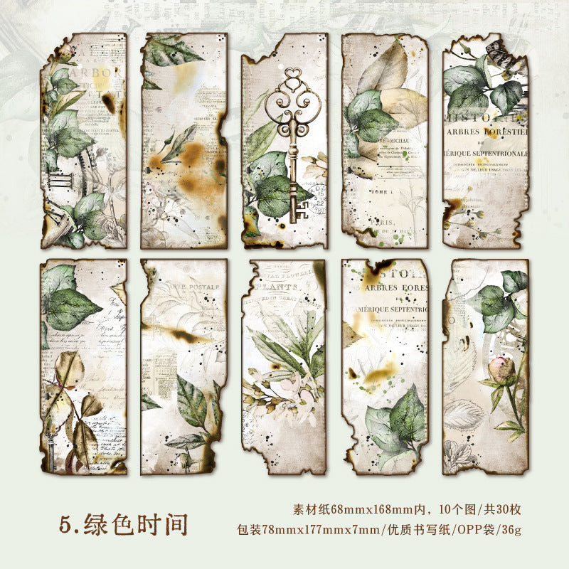 30pcs Vintage Scrapbook Paper CFJR