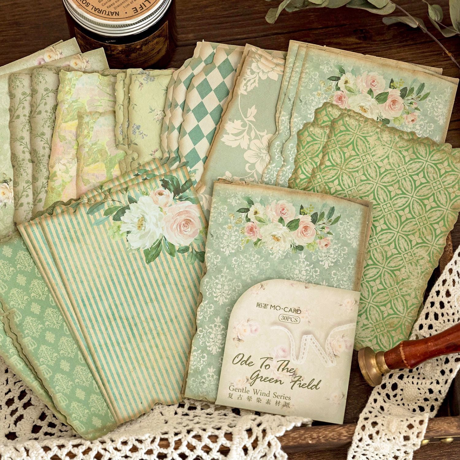 30pcs Vintage Scrapbook Paper WRDF