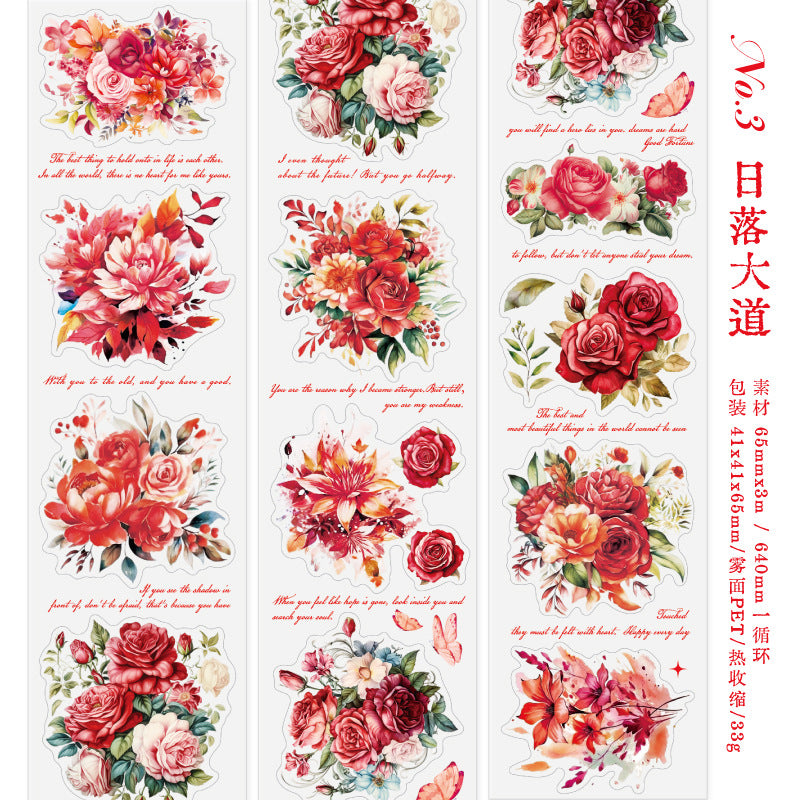 1 Roll Flowers PET Tape HHYLK