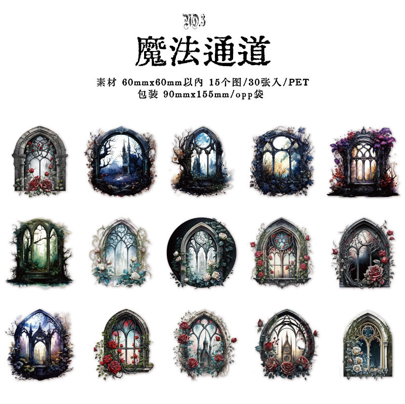 30 Pcs Magic PET Stickers MFSJ