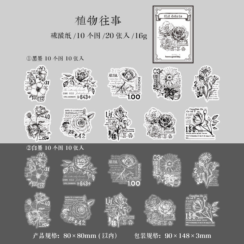 20pcs Vintage Gadget Stickers JWSP