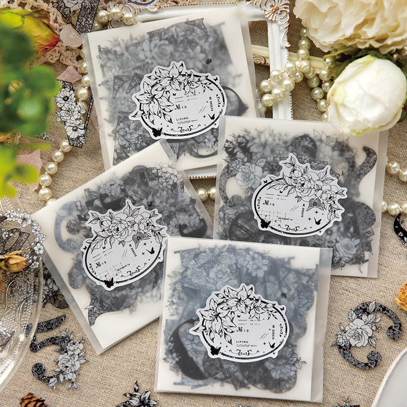 52pcs PET Letter Stickers BZXC