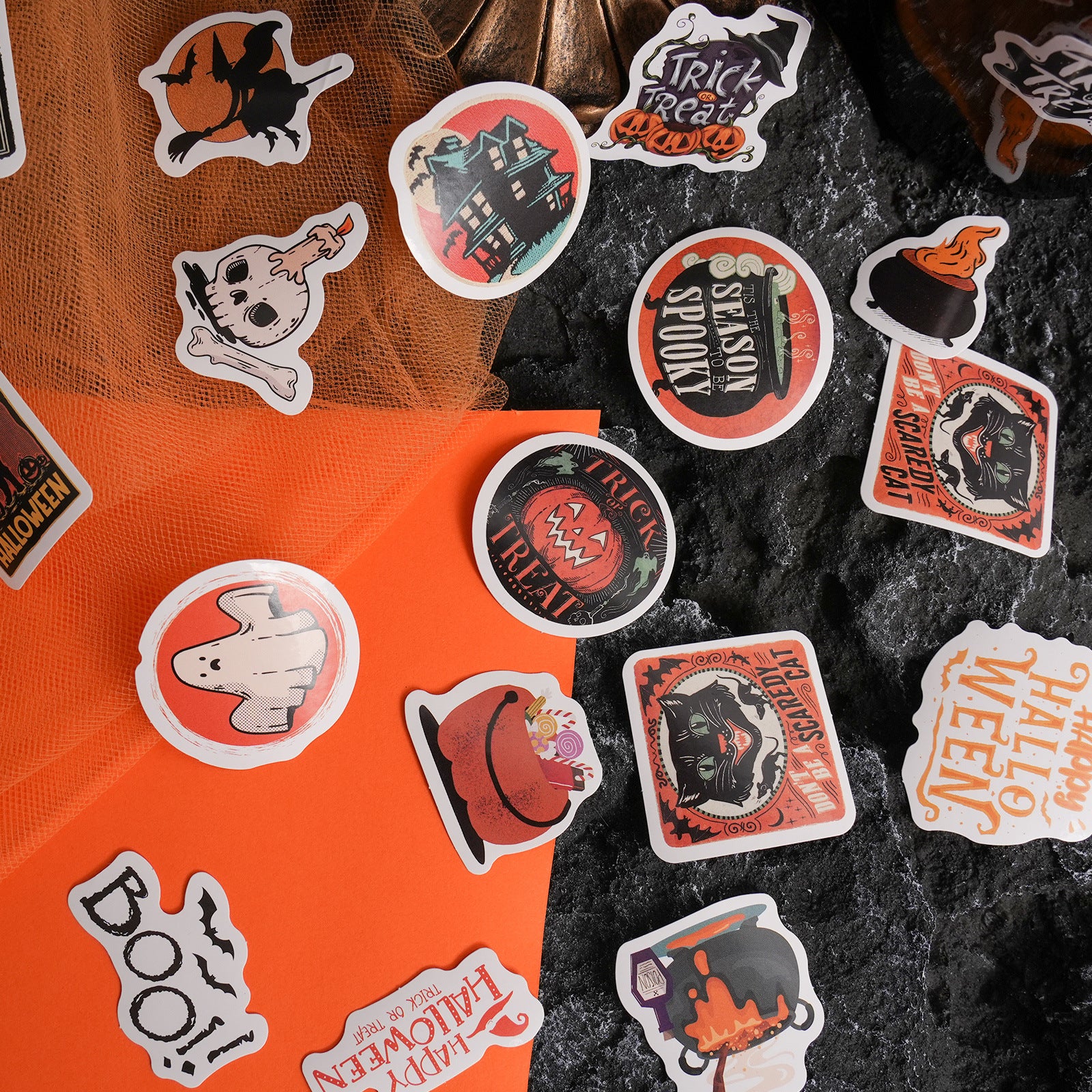 46PCS Halloween Stickers WSJKL