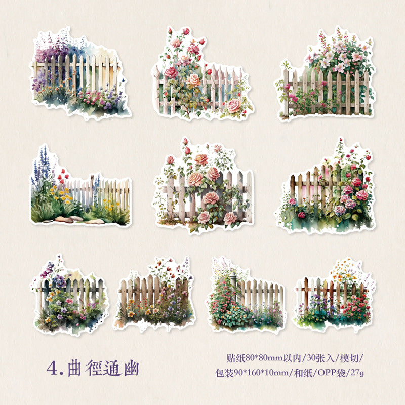 30pcs Garden Washi Stickes HYXJ