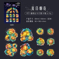 10pcs Fireworks PET Stickers XLYH