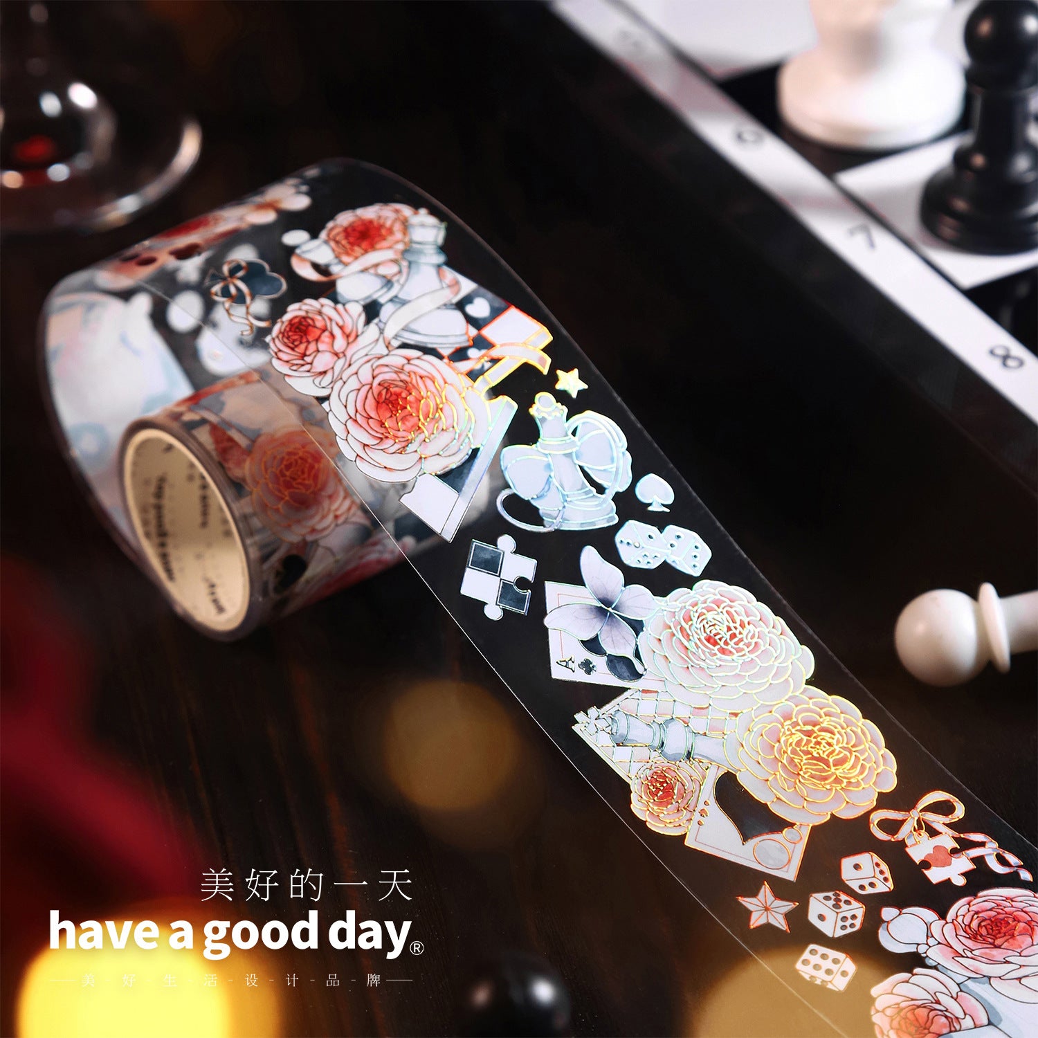 1 Roll Laser Flower PET Tape QYZL