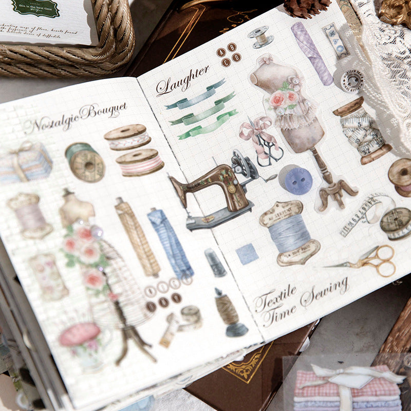 2 Pcs Vintage PET Stickers YJFDYF