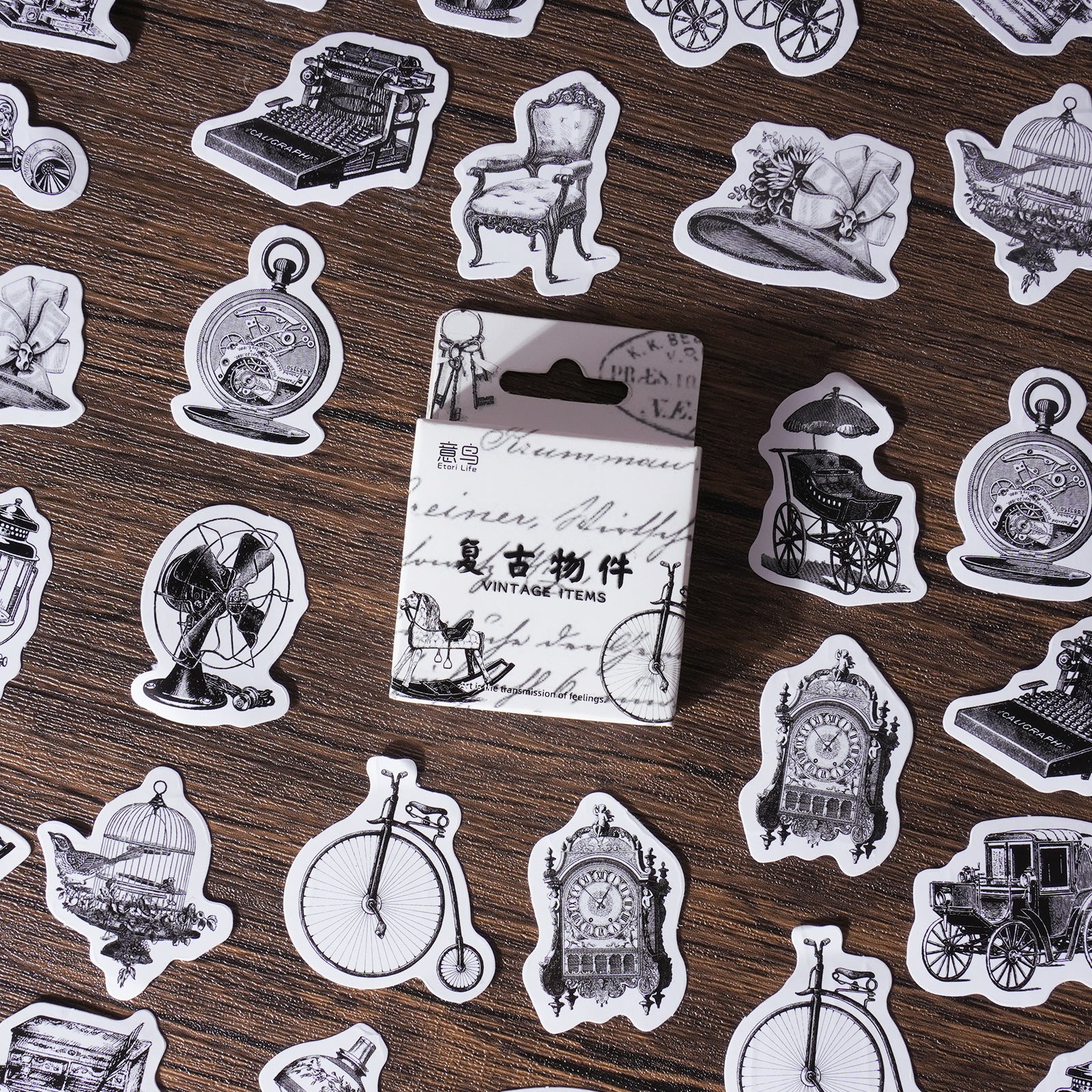 46pcs Old Time Stickers FGWJ