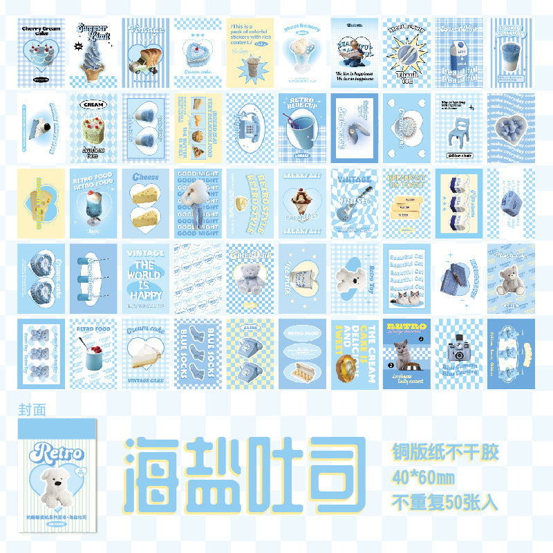 50PCS Dessert Stickers Book NNFM