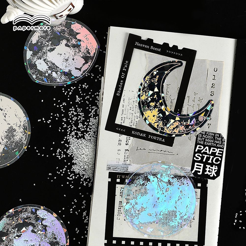 30Pcs Moon and Flower Stickers YQHY
