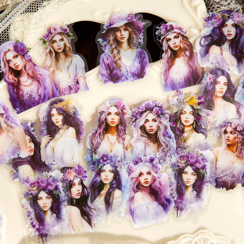 40 Pcs PET Ladies Stickers WFMM
