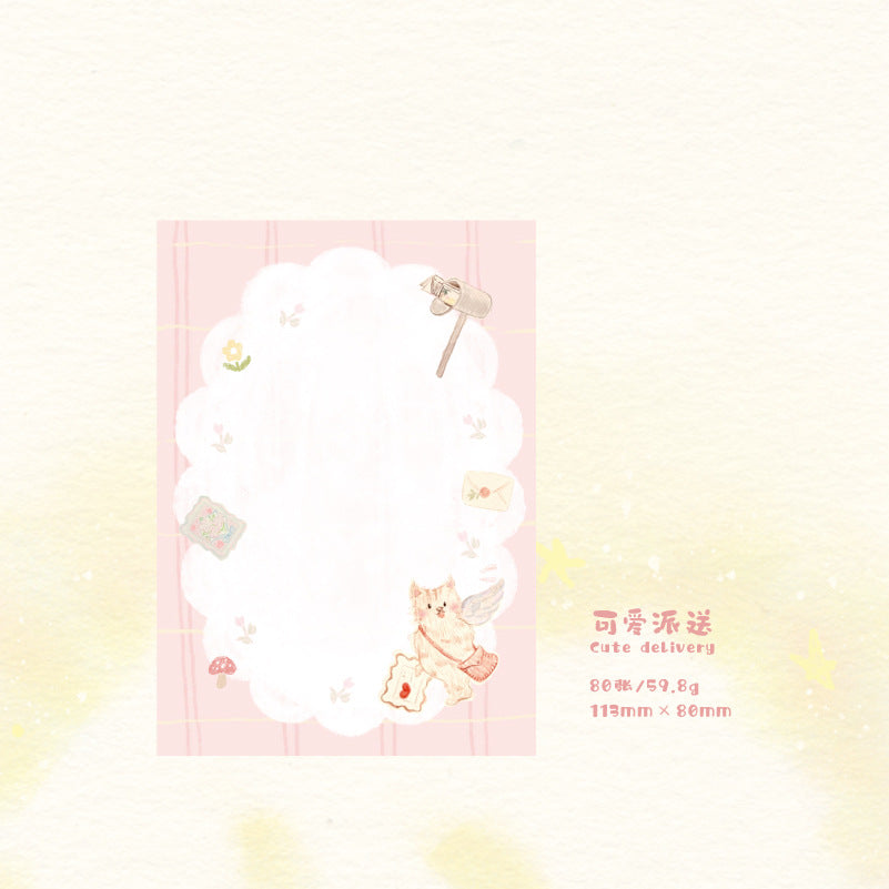 80 Pcs Cat Theme Notepad BNMYXM