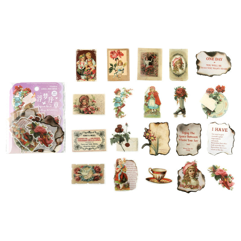 40 Pcs Washi Stickers Pack FMXZ