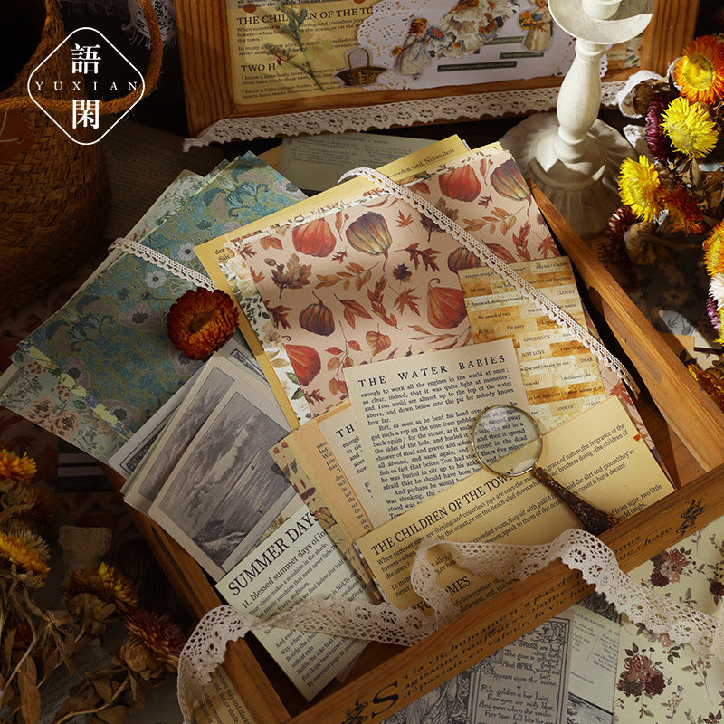 30pcs Vintage Scrapbook Supplies Kit LGMX
