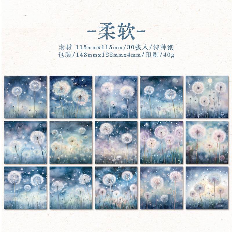 30 Pcs Floral Scrapbook Paper DCHH