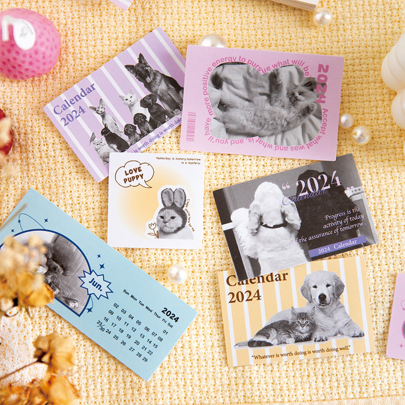 40pcs Cat Theme Calendar Stickers TCRJ