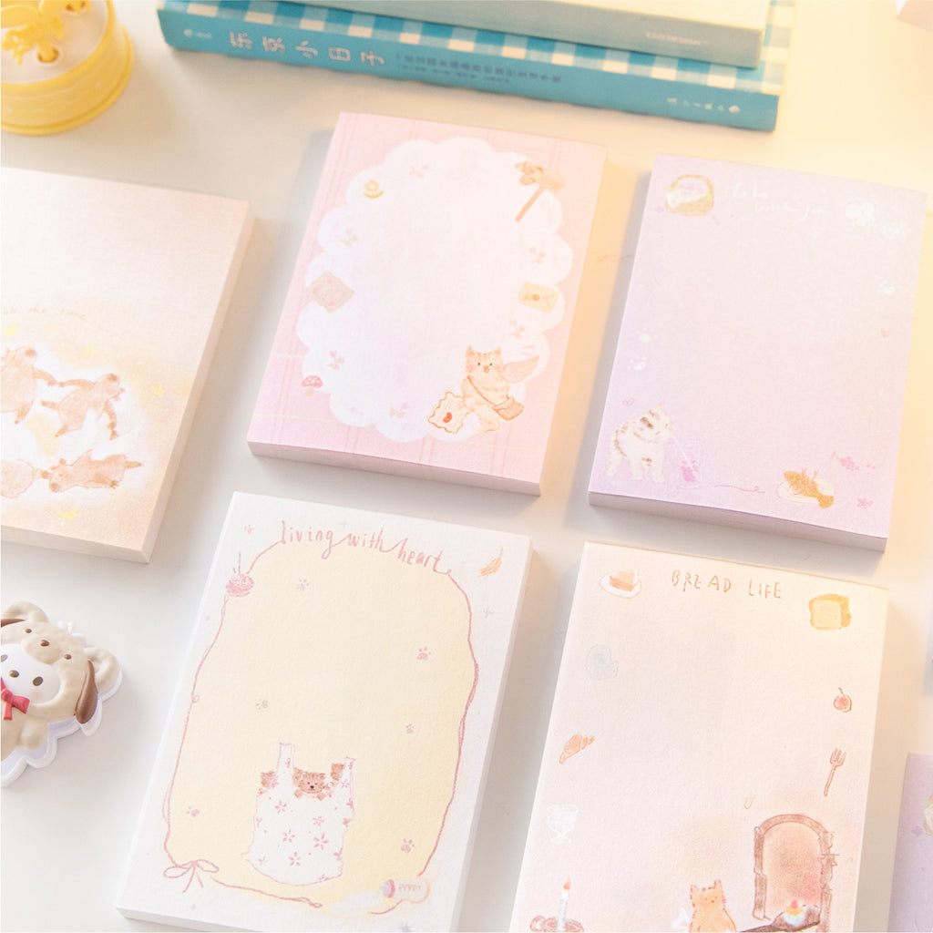 80 Pcs Cat Theme Notepad BNMYXM