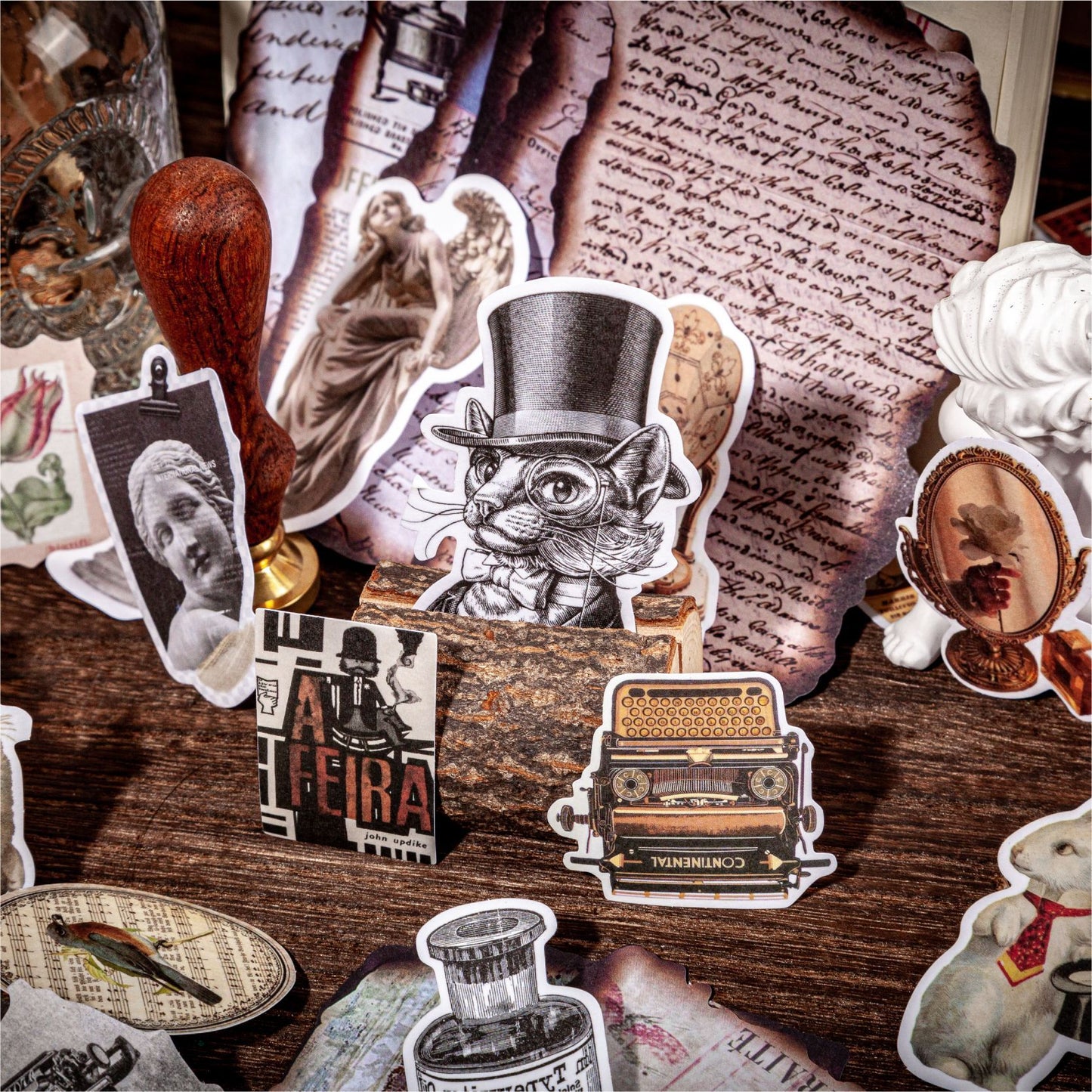 51 Pcs Vintage Junk Journal Stickers GYSY